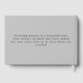 Celebrating Life of Personalized Memorial Grey ゲストブック (裏面)