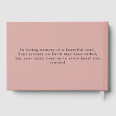 Celebrating Life of Personalized Memorial Pink ゲストブック (裏面)