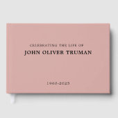 Celebrating Life of Personalized Memorial Pink ゲストブック (正面)