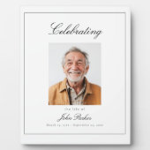 "Celebrating Life of" Photo Funeral Memorial  フォトプラーク (正面)