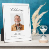 "Celebrating Life of" Photo Funeral Memorial  フォトプラーク (側面)