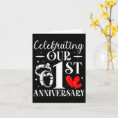 Celebrating Our 1st Wedding Anniversary 1 Year Of  カード (黄色い花)