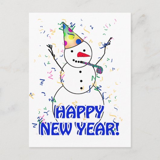 Celebrating Snowmanより、ハッピーニューイヤー シーズンポストカード (正面)