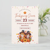 CELEBRATING THANKSGIVING WITH ADORABLE KITTENS 招待状 (スタンド正面)