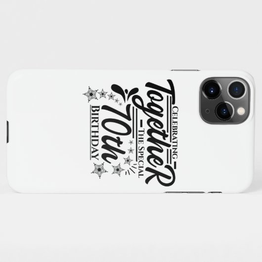 celebrating the 70th birthday iPhoneケース (裏面横)