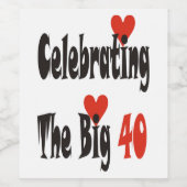 Celebrating the Big 40! ワインラベル (シングルラベル)