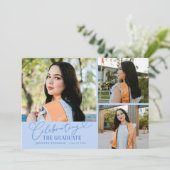 Celebrating the Graduate Icy Blue Multi Photo 案内状 (スタンド正面)
