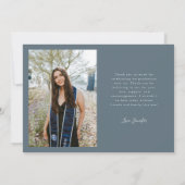 Celebrating the Graduate Slate Blue Multi Photo 案内状 (裏面)
