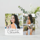 Celebrating the Graduate White Multi Photo 案内状 (スタンド正面)