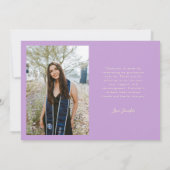 Celebrating the Graduate Wisteria Multi Photo 案内状 (裏面)