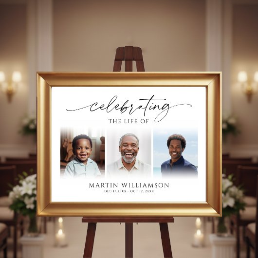 Celebrating the Life 3 Photos Memorial ポスター