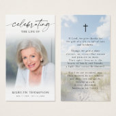 Celebrating the Life Beach Photo Memorial Cards (正面&裏面)