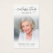 Celebrating the Life Beach Photo Memorial Cards (正面)