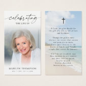 Celebrating the Life Beach Photo Memorial Cards (正面&裏面)