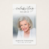 Celebrating the Life Beach Photo Memorial Cards (正面)