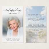 Celebrating the Life Beach Photo Memorial Cards (正面&裏面)