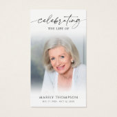 Celebrating the Life Beach Photo Memorial Cards (正面)