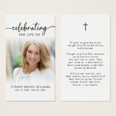 Celebrating the Life Memorial Prayer Cards (正面&裏面)