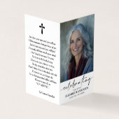 Celebrating the Life of Memorial Photo Card 名刺 (外部)