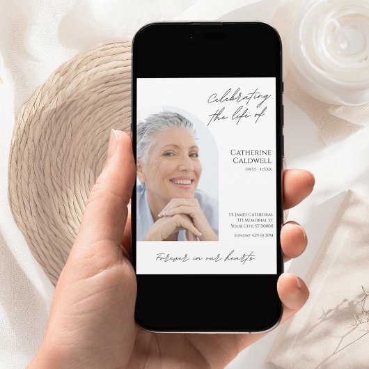 Celebrating The Life Of Minimalist Photo Digital 招待状