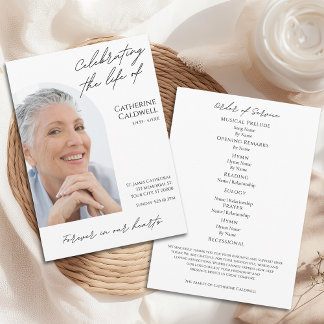 Celebrating the Life Of Modern Arch Photo Funeral プログラム