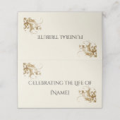 Celebrating the Life of [Name] Memorial Funeral  プレイスカード (外部開封)