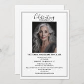 Celebrating the life of Photo Funeral Invitation 招待状 (正面/裏面)