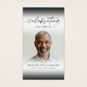 Celebrating the Life of Photo Modern Prayer Card (正面)