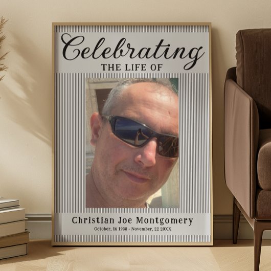 Celebrating the life  Photo Funeral  ポスター