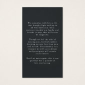 Celebrating the Life Photo Simple Prayer Card (裏面)