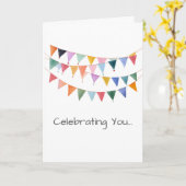 Celebrating You Happy Birthday Colorful Artisan カード (黄色い花)