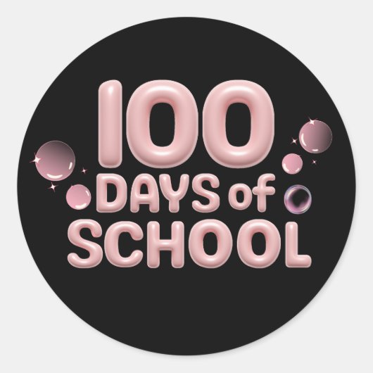Celebration 100 Days of School ラウンドシール (正面)