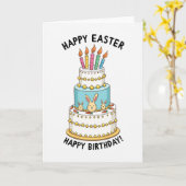 Celebration Cake Happy Easter Card カード (黄色い花)