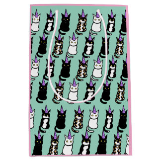Celebration Cat Gift Bag ミディアムペーパーバッグ
