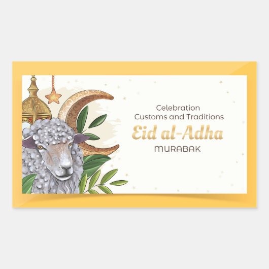 Celebration Custons and Traditions (Eid al-Adha) 長方形シール (正面)