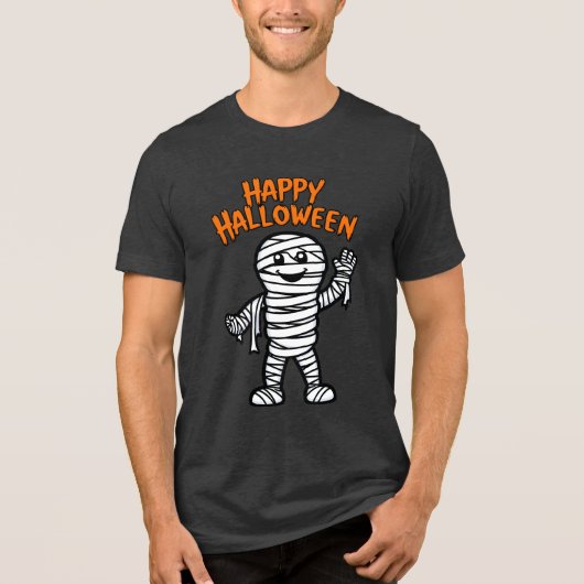 Célébration d’Halloween - Momie enfantine トライブレンドＴシャツ (正面)