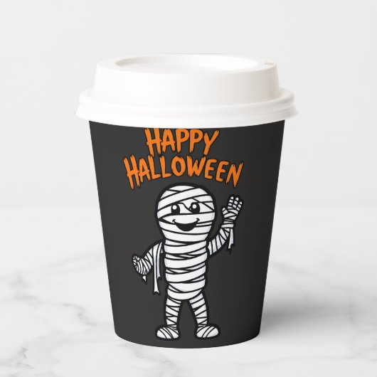 Célébration d’Halloween - Momie enfantine 紙コップ (正面)