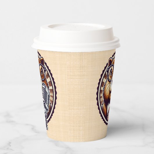 Célébration de la Groundhog Day - punxsutawney 紙コップ (左)