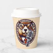 Célébration de la Groundhog Day - punxsutawney 紙コップ (正面)