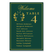 Celebration Golf Wedding Seating 10 Guest Names テーブルナンバー (裏面)