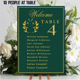 Celebration Golf Wedding Seating 10 Guest Names テーブルナンバー