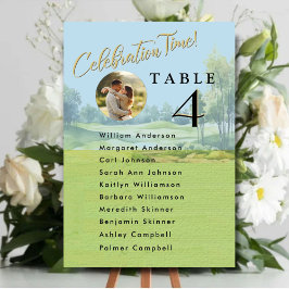 Celebration Golf Wedding Seating 10 Guest Names テーブルナンバー