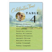 Celebration Golf Wedding Seating 10 Guest Names テーブルナンバー (裏面)