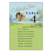 Celebration Golf Wedding Seating 8 Guest Names テーブルナンバー (正面)