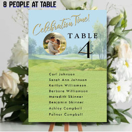 Celebration Golf Wedding Seating 8 Guest Names テーブルナンバー