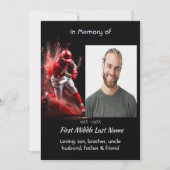 Celebration Life Service Baseball Softball Player 招待状 (正面)