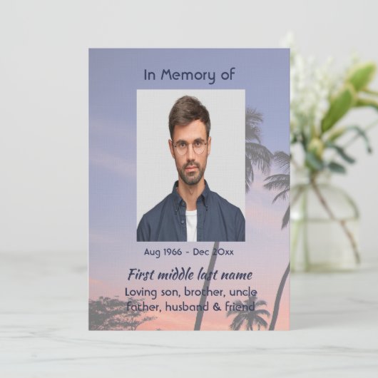 Celebration Life Service Tropical Beach Paradise 招待状 (スタンド正面)