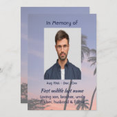 Celebration Life Service Tropical Beach Paradise 招待状 (正面/裏面)