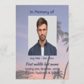 Celebration Life Service Tropical Beach Paradise 招待状 (正面)