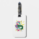 Celebration Monogram Letter J with Balloons ラゲッジタグ (裏面縦)